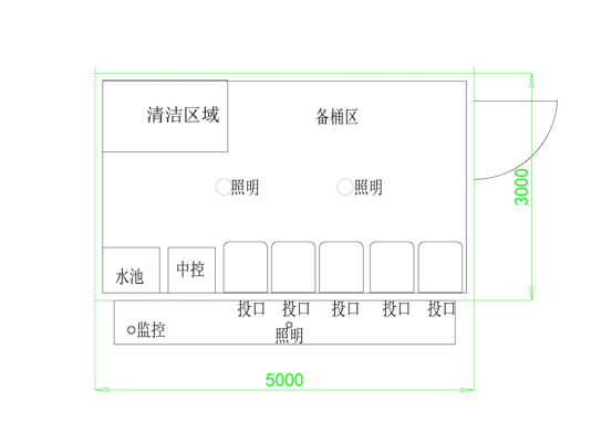 垃圾房尺寸圖，智能垃圾房，垃圾分類收集點(diǎn)，回收站生產(chǎn)廠家，垃圾分類定時(shí)定點(diǎn)收集點(diǎn)